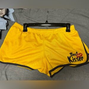 Derek Heart Yellow Mesh Shorts